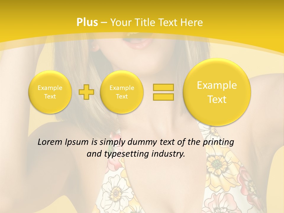 Girl Bathingsuit Pretty PowerPoint Template