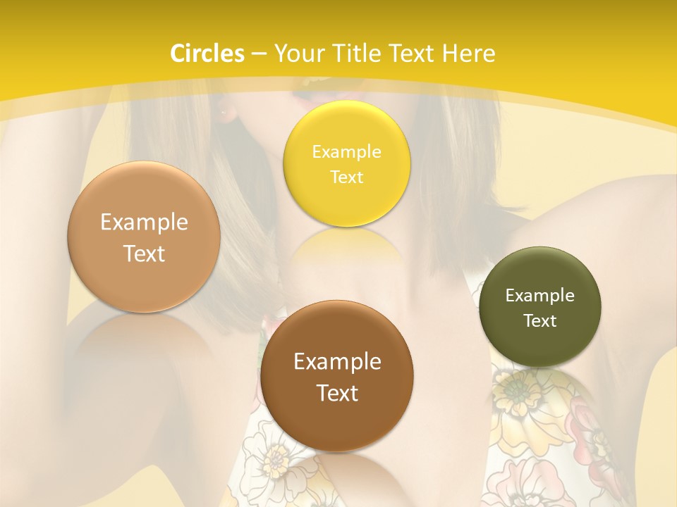 Girl Bathingsuit Pretty PowerPoint Template