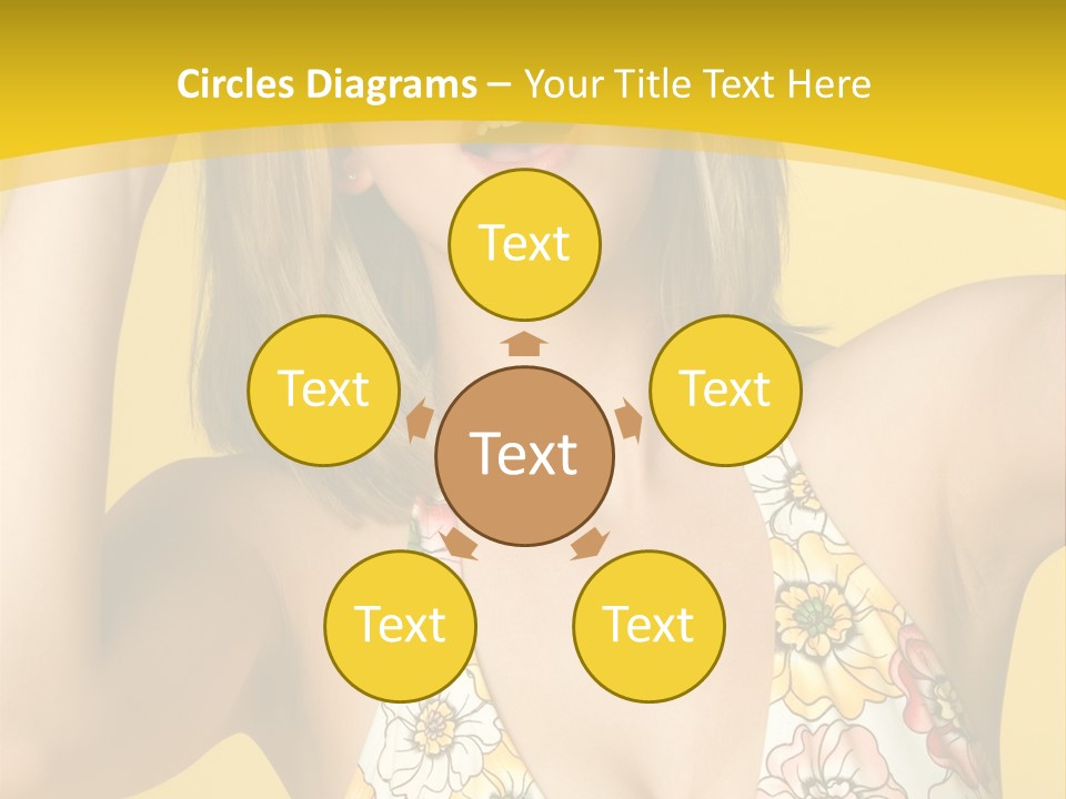 Girl Bathingsuit Pretty PowerPoint Template