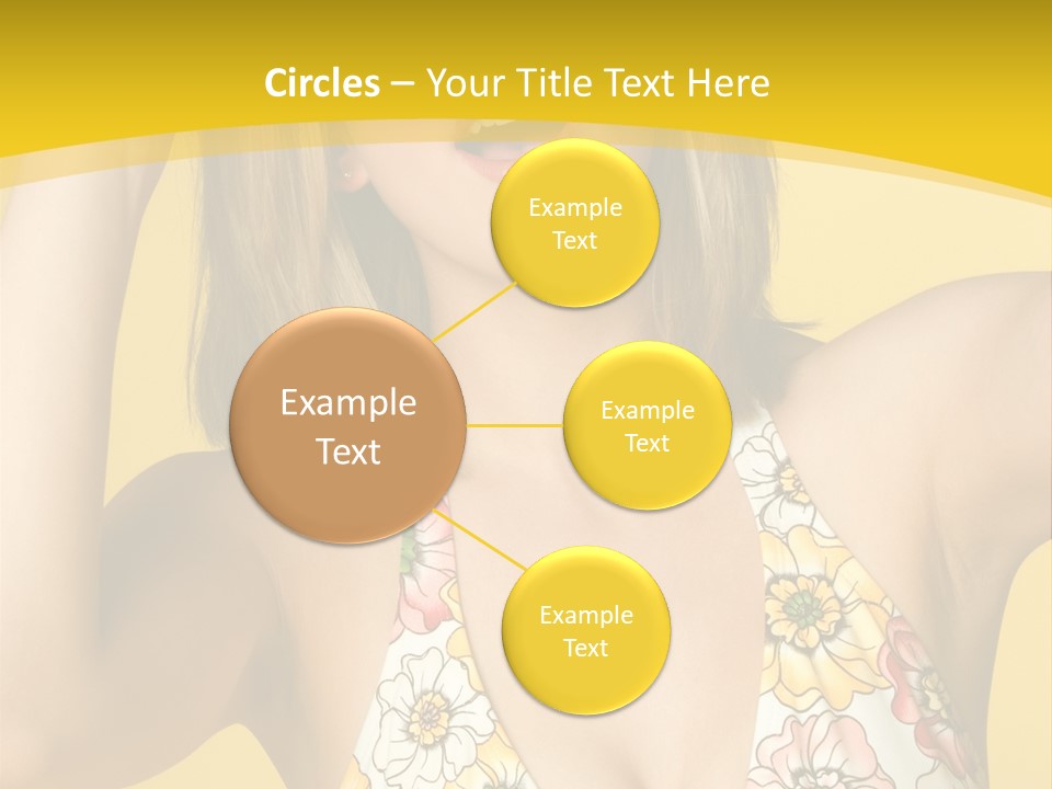 Girl Bathingsuit Pretty PowerPoint Template