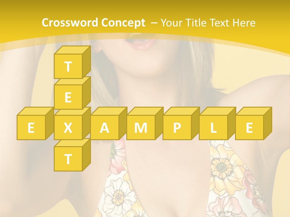 Girl Bathingsuit Pretty PowerPoint Template