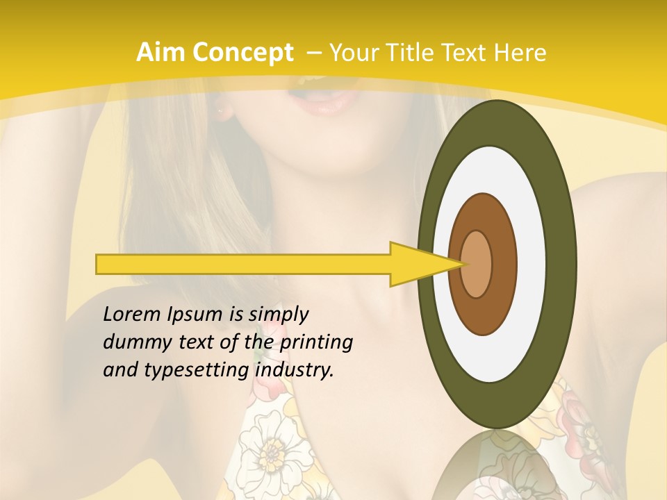 Girl Bathingsuit Pretty PowerPoint Template