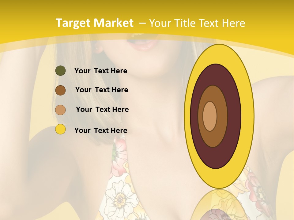 Girl Bathingsuit Pretty PowerPoint Template