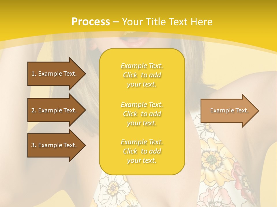 Girl Bathingsuit Pretty PowerPoint Template