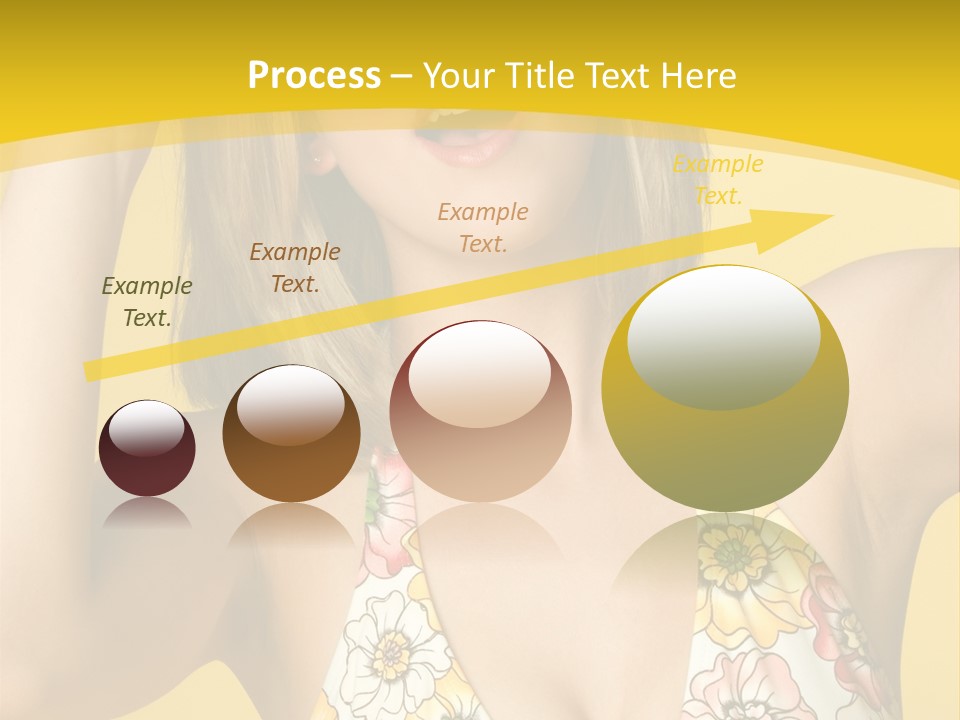 Girl Bathingsuit Pretty PowerPoint Template
