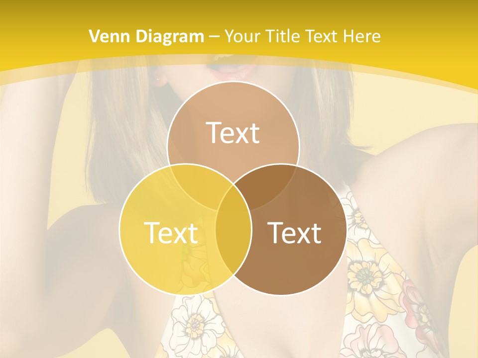 Girl Bathingsuit Pretty PowerPoint Template