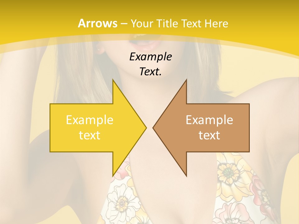 Girl Bathingsuit Pretty PowerPoint Template