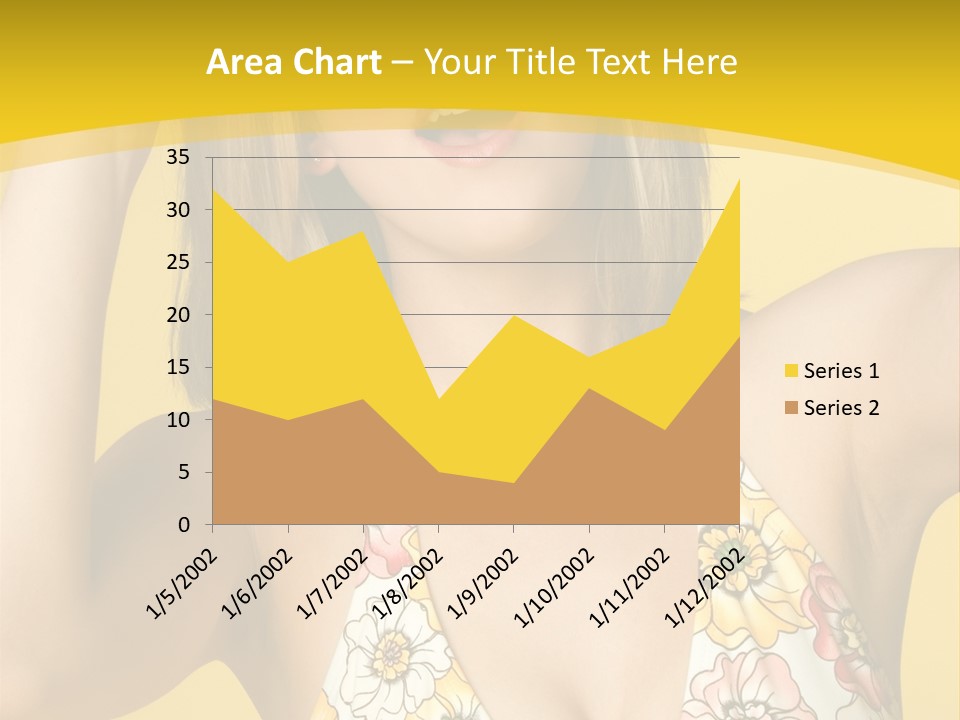 Girl Bathingsuit Pretty PowerPoint Template