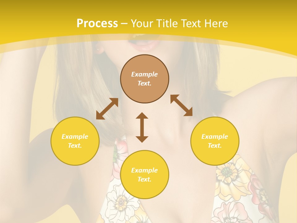 Girl Bathingsuit Pretty PowerPoint Template