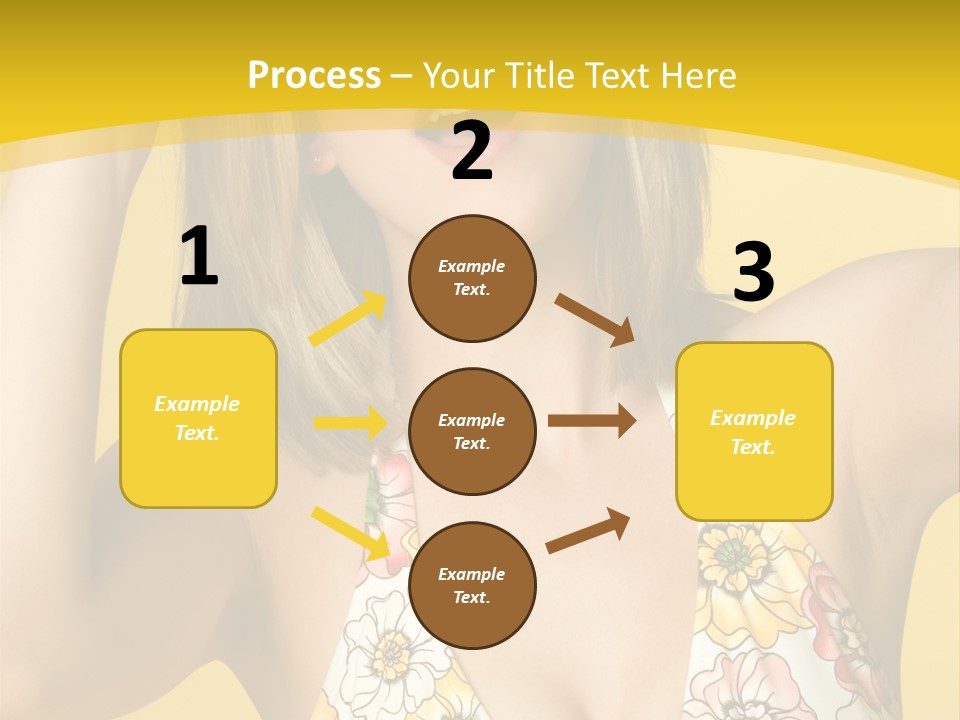Girl Bathingsuit Pretty PowerPoint Template