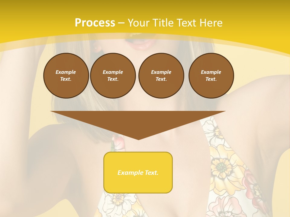 Girl Bathingsuit Pretty PowerPoint Template