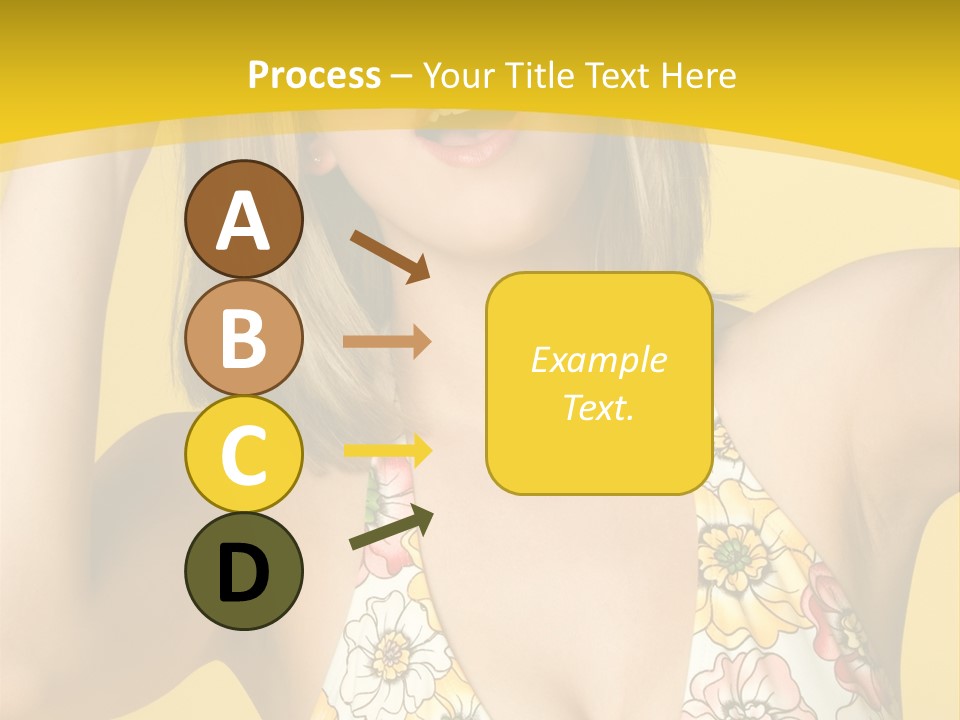 Girl Bathingsuit Pretty PowerPoint Template