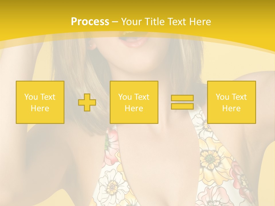 Girl Bathingsuit Pretty PowerPoint Template