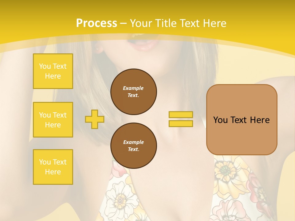 Girl Bathingsuit Pretty PowerPoint Template