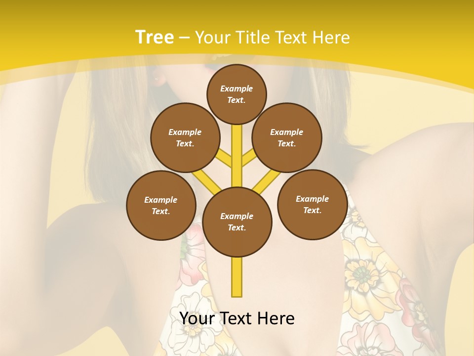 Girl Bathingsuit Pretty PowerPoint Template