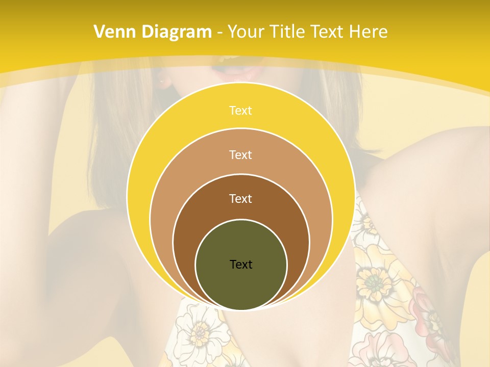 Girl Bathingsuit Pretty PowerPoint Template