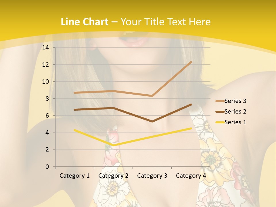 Girl Bathingsuit Pretty PowerPoint Template