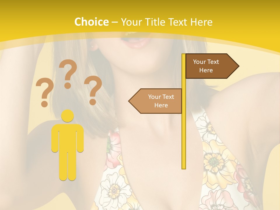 Girl Bathingsuit Pretty PowerPoint Template