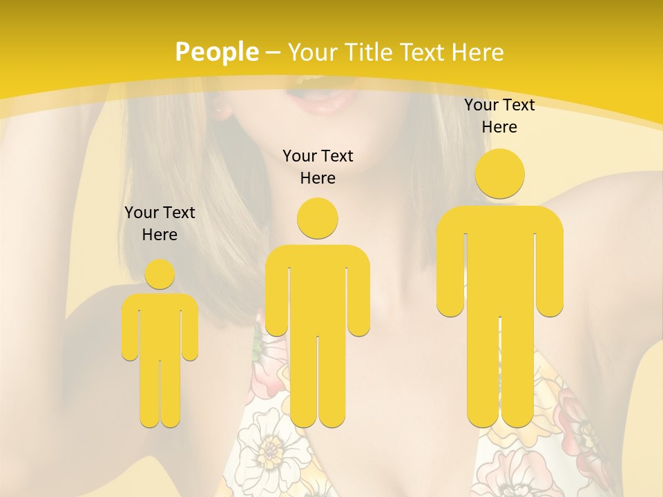 Girl Bathingsuit Pretty PowerPoint Template