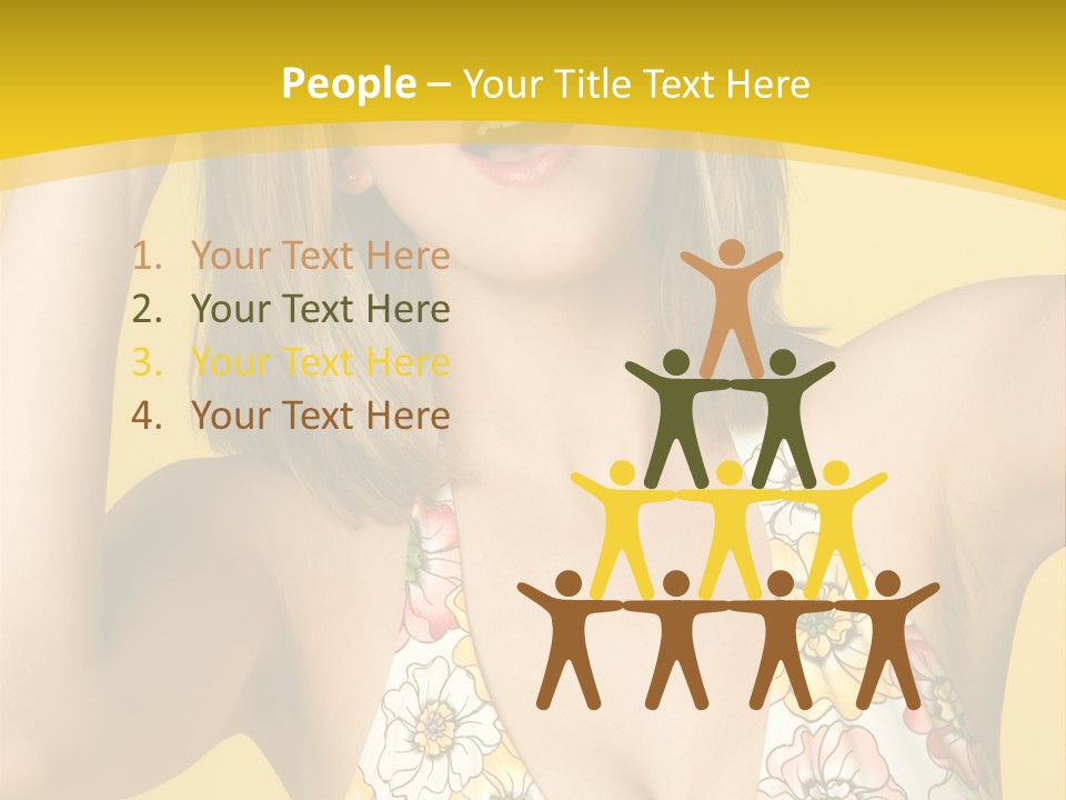 Girl Bathingsuit Pretty PowerPoint Template