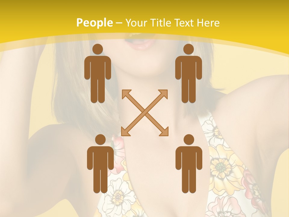 Girl Bathingsuit Pretty PowerPoint Template