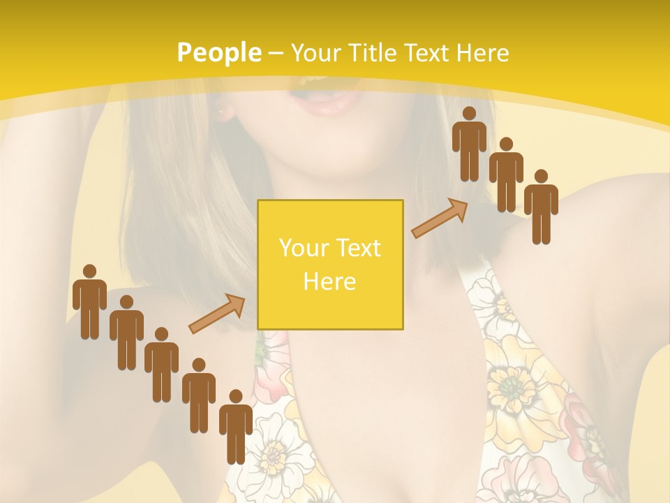 Girl Bathingsuit Pretty PowerPoint Template