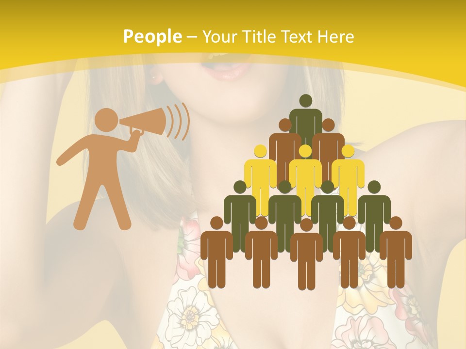 Girl Bathingsuit Pretty PowerPoint Template