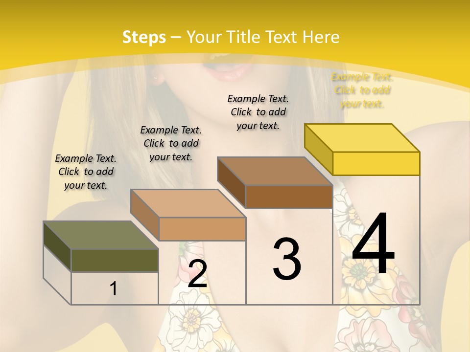 Girl Bathingsuit Pretty PowerPoint Template