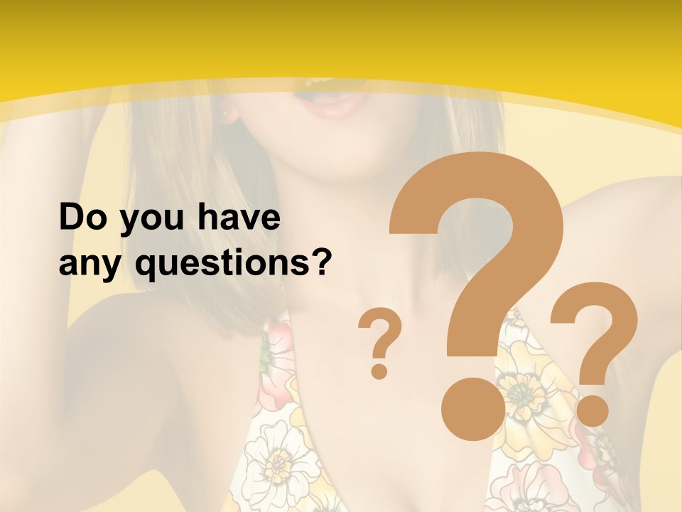 Girl Bathingsuit Pretty PowerPoint Template