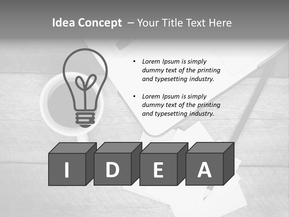 Coffee Drink Screen PowerPoint Template