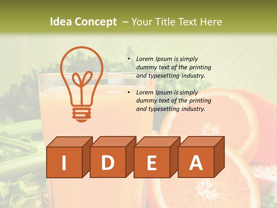 Yellow Ideas Green PowerPoint Template