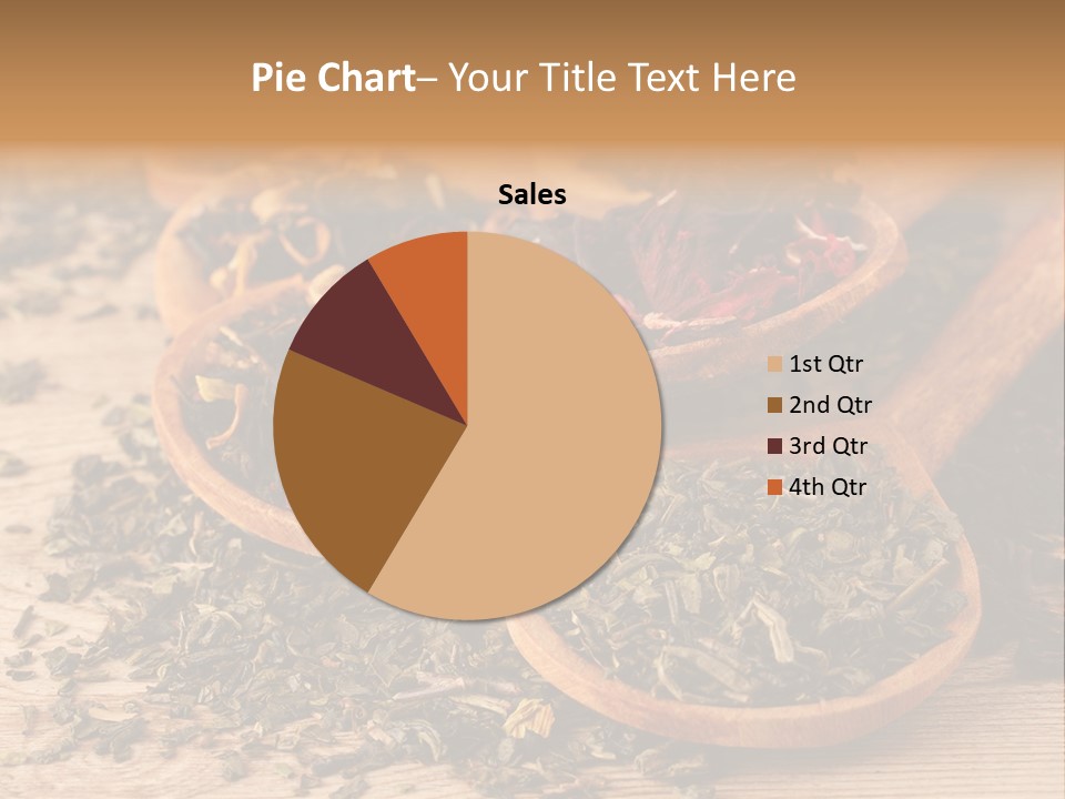 A Group Of Wooden Spoons Filled With Different Types Of Tea PowerPoint Template