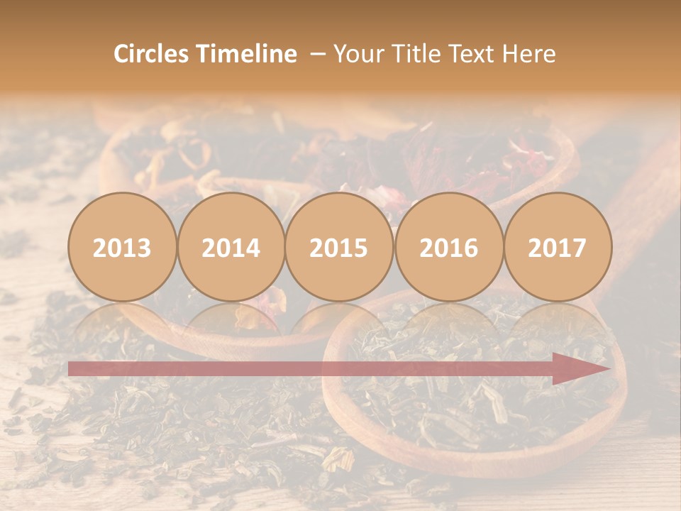 A Group Of Wooden Spoons Filled With Different Types Of Tea PowerPoint Template