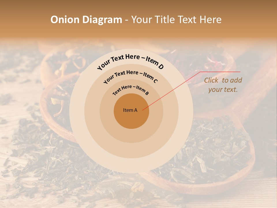 A Group Of Wooden Spoons Filled With Different Types Of Tea PowerPoint Template