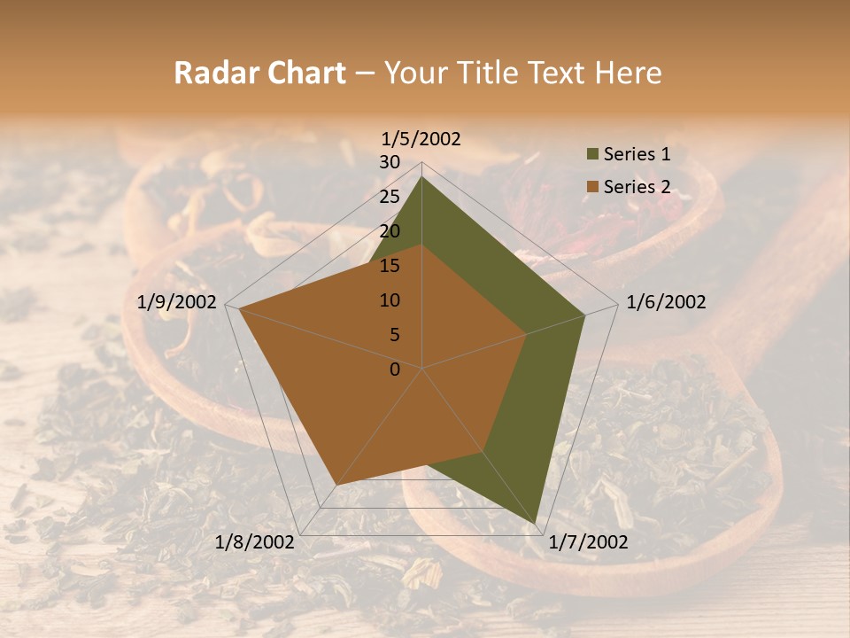 A Group Of Wooden Spoons Filled With Different Types Of Tea PowerPoint Template
