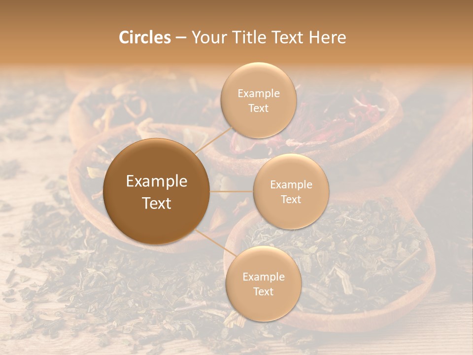 A Group Of Wooden Spoons Filled With Different Types Of Tea PowerPoint Template