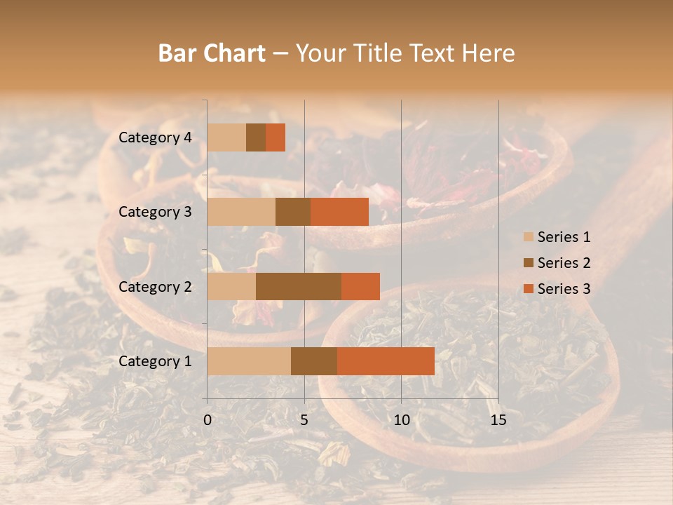 A Group Of Wooden Spoons Filled With Different Types Of Tea PowerPoint Template