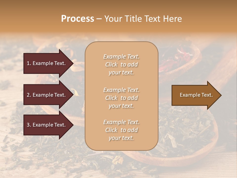 A Group Of Wooden Spoons Filled With Different Types Of Tea PowerPoint Template