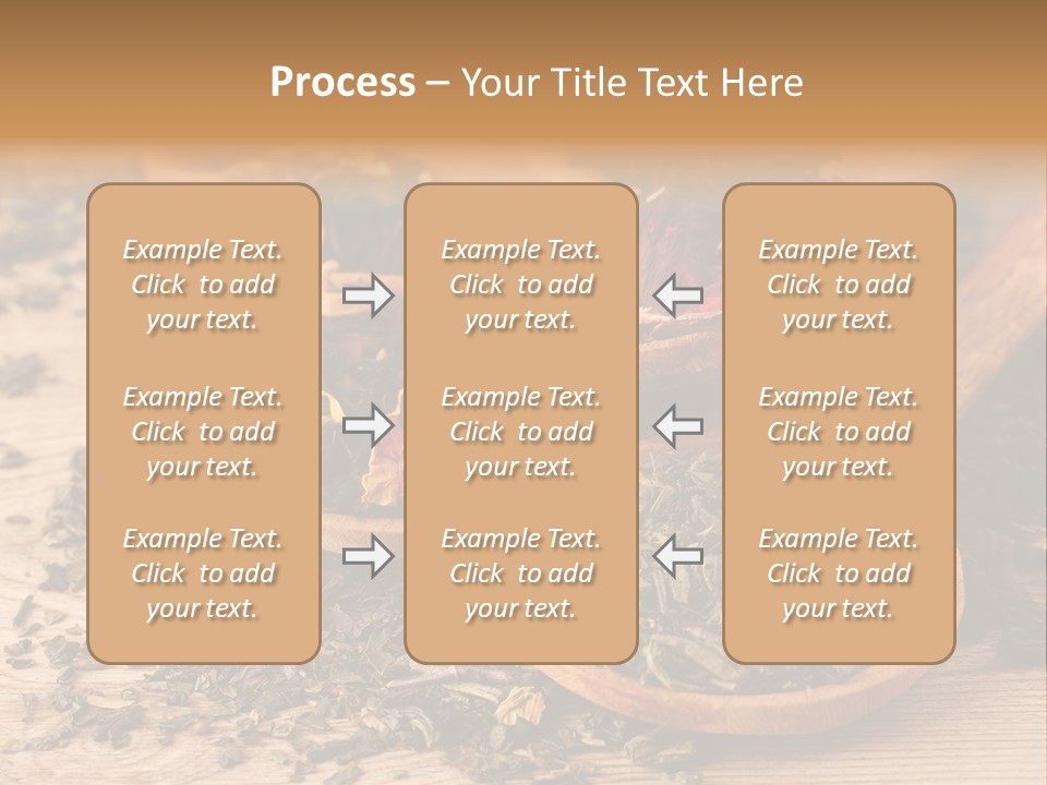 A Group Of Wooden Spoons Filled With Different Types Of Tea PowerPoint Template
