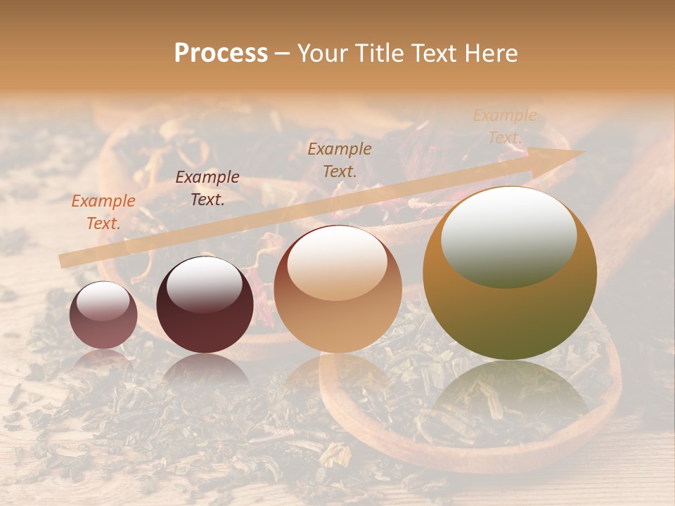 A Group Of Wooden Spoons Filled With Different Types Of Tea PowerPoint Template