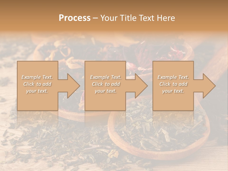A Group Of Wooden Spoons Filled With Different Types Of Tea PowerPoint Template
