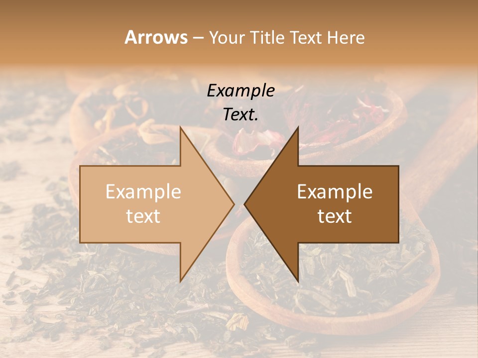 A Group Of Wooden Spoons Filled With Different Types Of Tea PowerPoint Template
