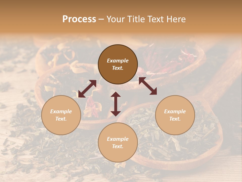 A Group Of Wooden Spoons Filled With Different Types Of Tea PowerPoint Template