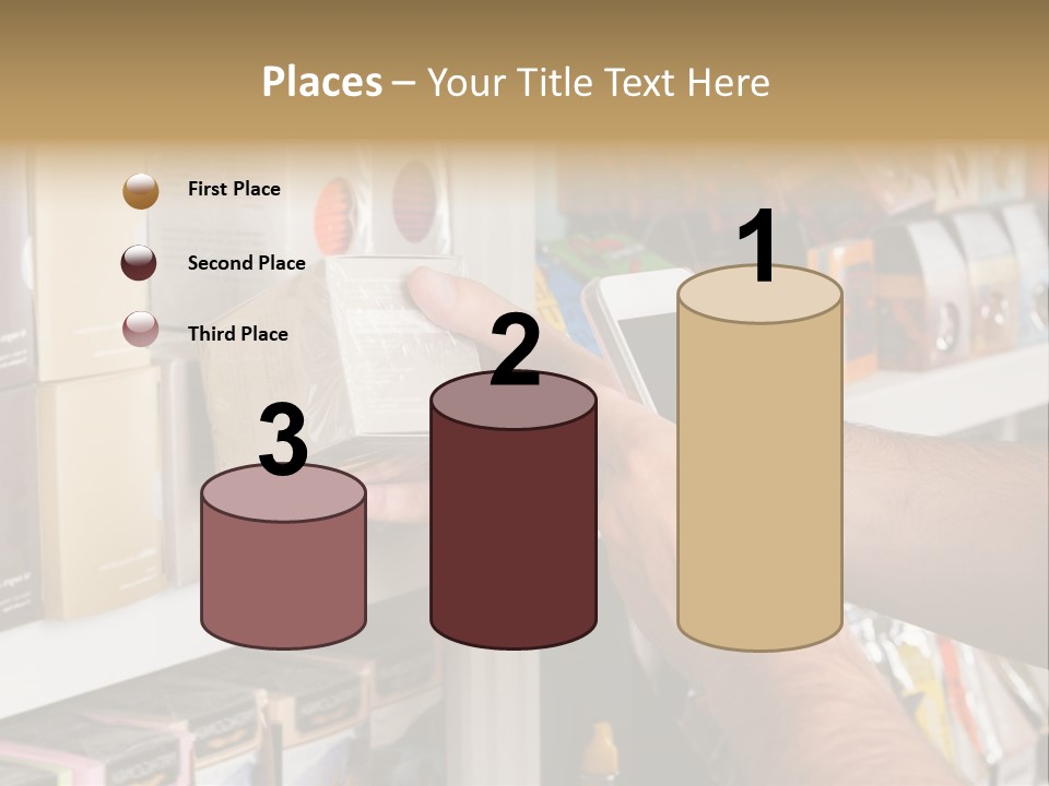 Mobilephone Box Grocery PowerPoint Template