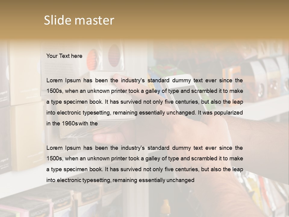 Mobilephone Box Grocery PowerPoint Template