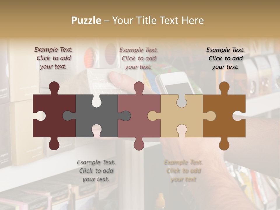 Mobilephone Box Grocery PowerPoint Template