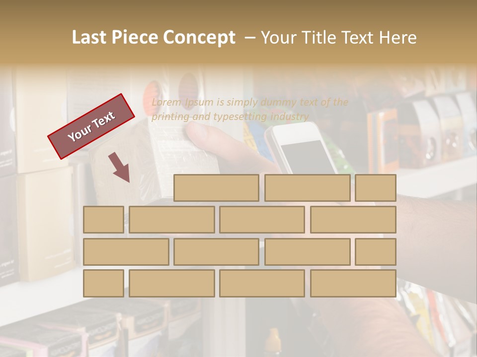Mobilephone Box Grocery PowerPoint Template