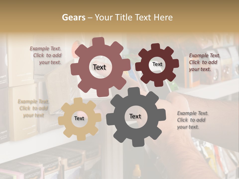 Mobilephone Box Grocery PowerPoint Template