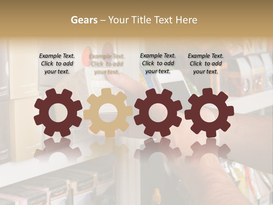 Mobilephone Box Grocery PowerPoint Template