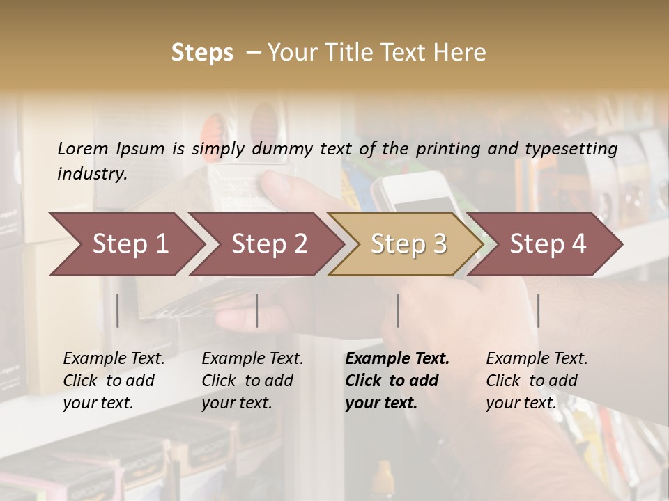 Mobilephone Box Grocery PowerPoint Template